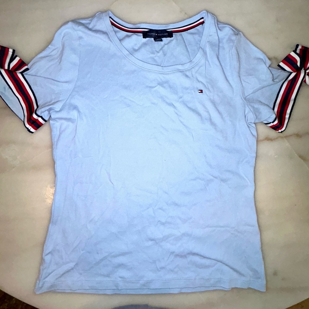 Tommy Hilfiger Blue Polo T-Shirt Fitted Short Sleeve